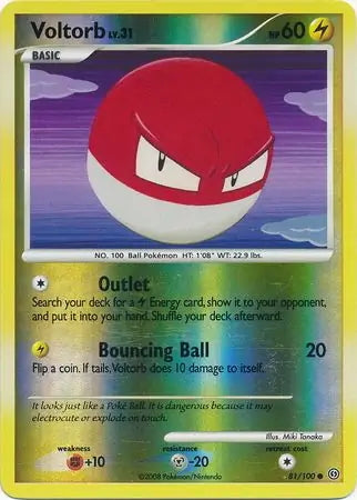 Stormfront Voltorb #81/100 reverse holo